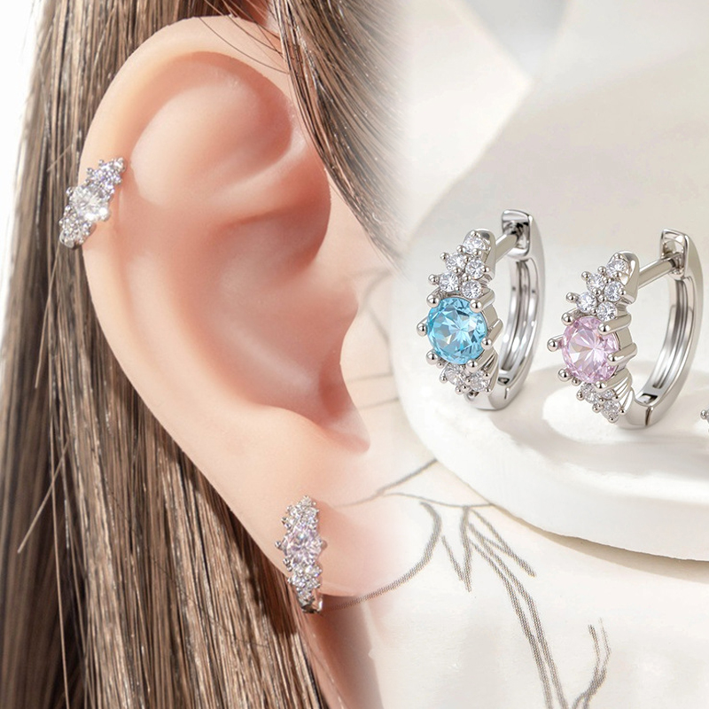 Conch Earring Hoop - Créoles en zircon cubique, boucles d'oreilles