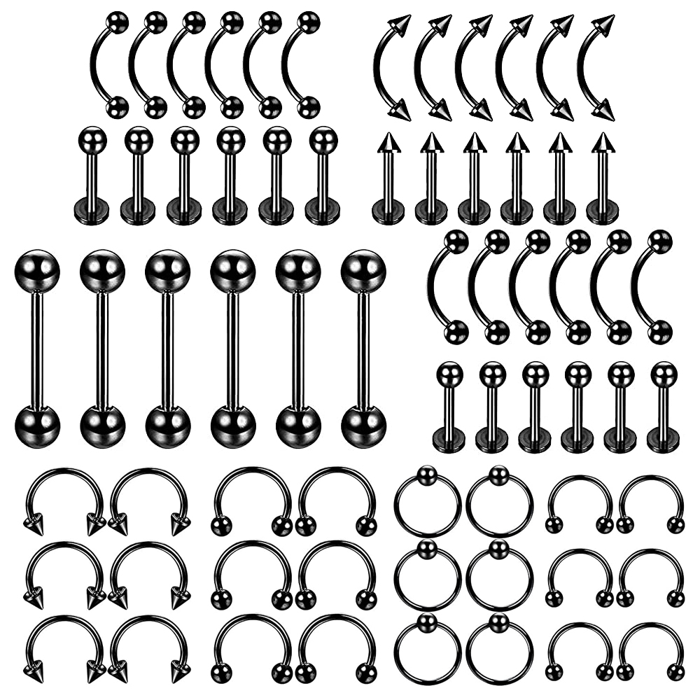Body Jewelry Nipple Rings - Kit de piercing professionnel en acier