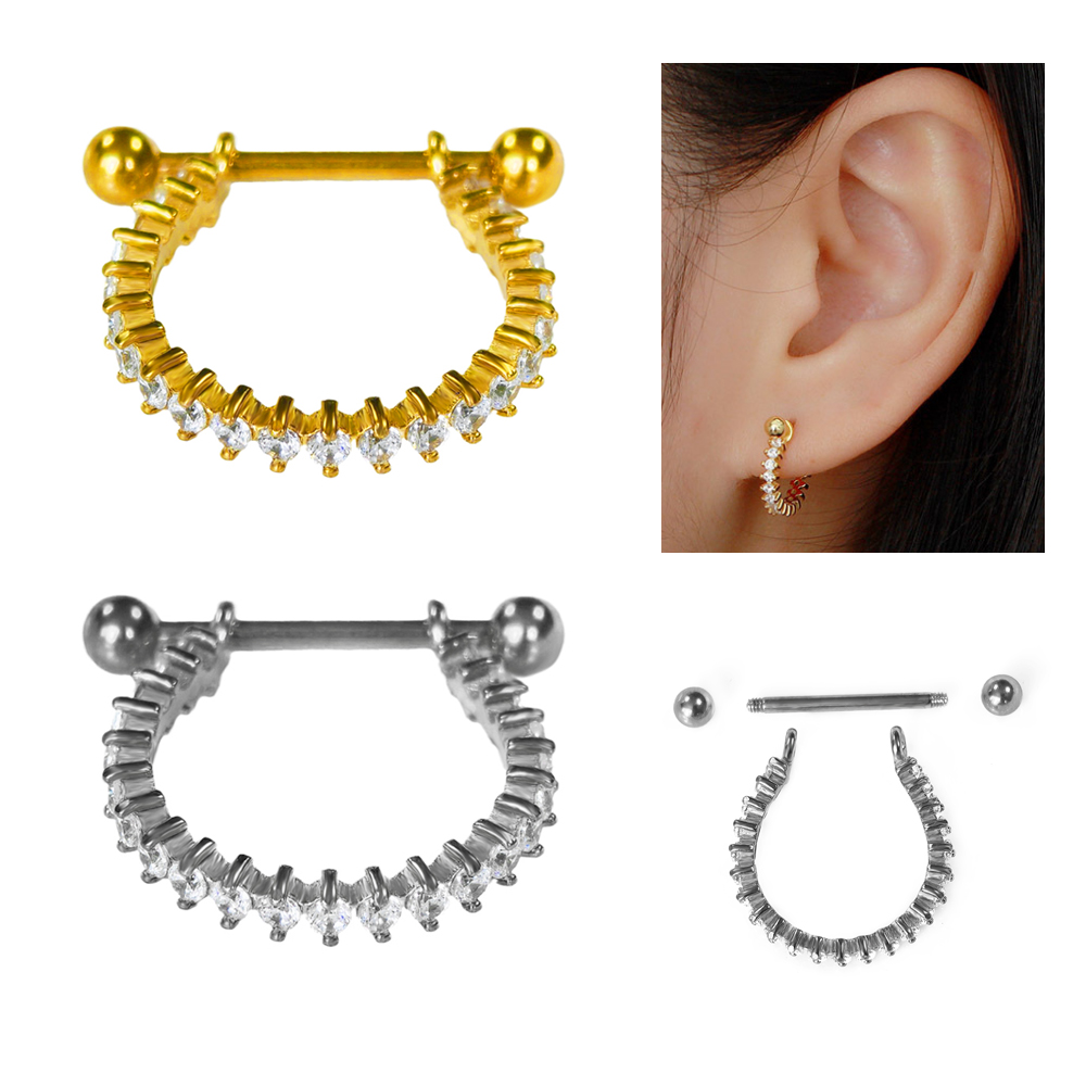 Conch Earring Hoop - Boucles d'oreilles circulaires en acier inoxydable
