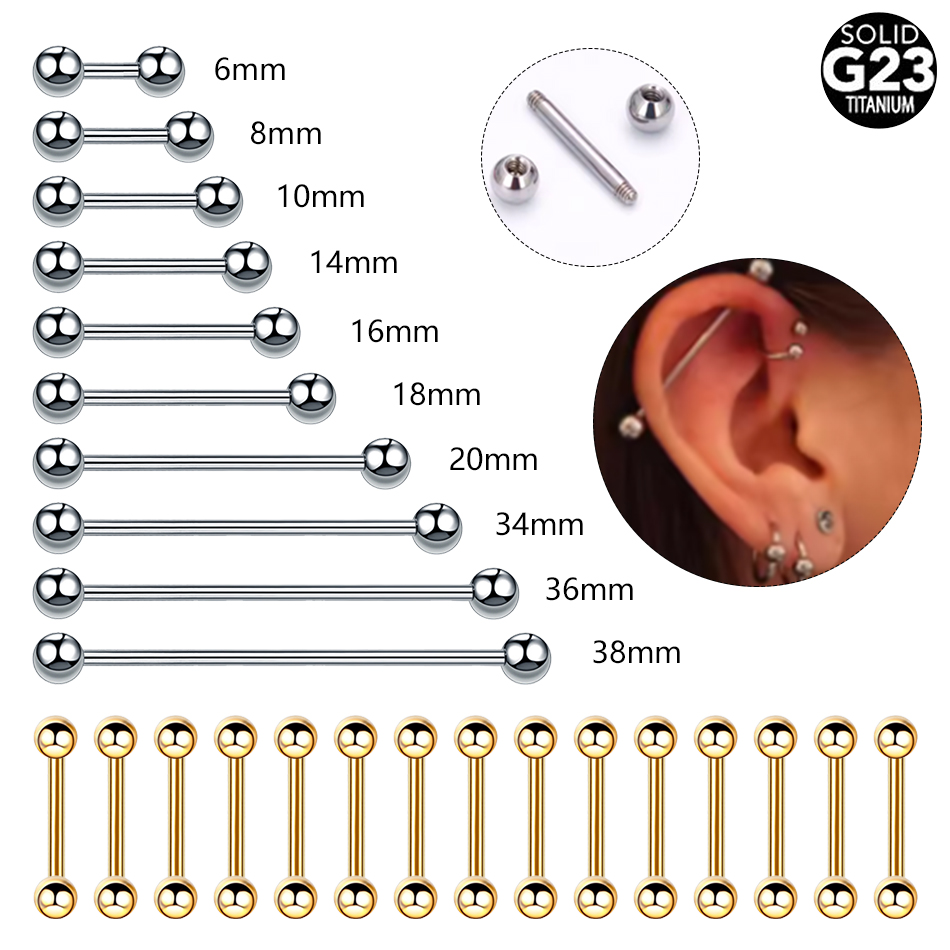 Body Jewelry Nipple Rings - Piercing en Titane à Fil Externe