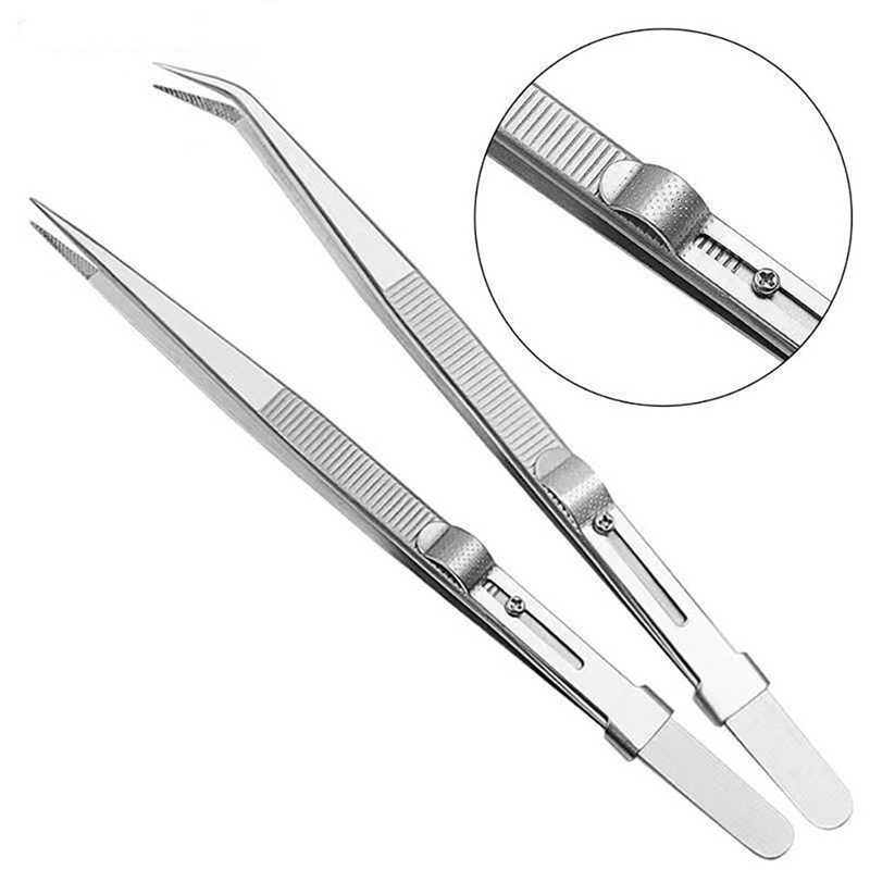 Body Jewelry Tool - Pince à épiler auto-serrante réglable, outil