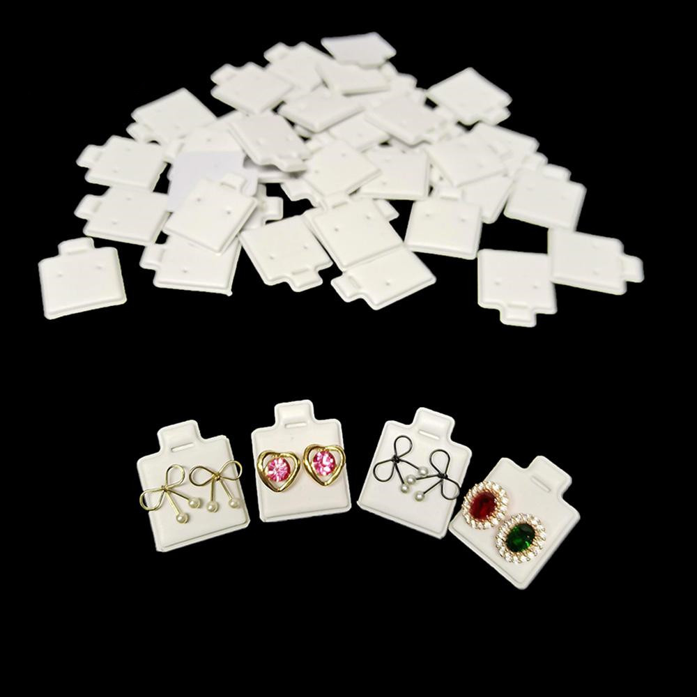 Body Jewelry Display - 100 pièces/sac clous d'oreille support blanc