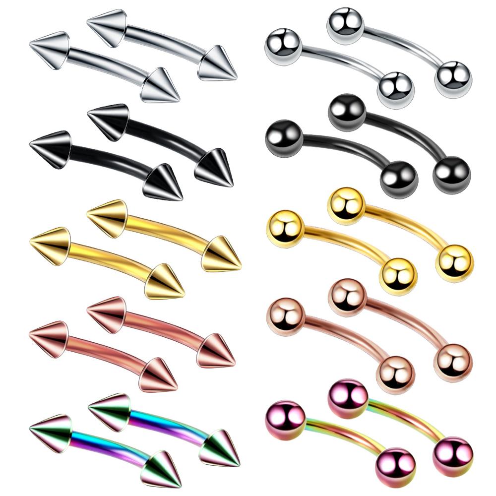 Nipple Bar Curved - 10 pc/lot Piercing à sourcils haltères