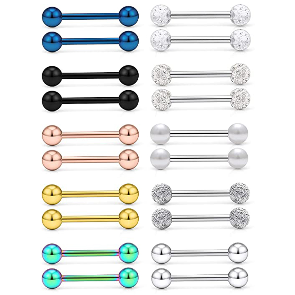 Body Jewelry Nipple Rings - Anneaux de langue en acier pour