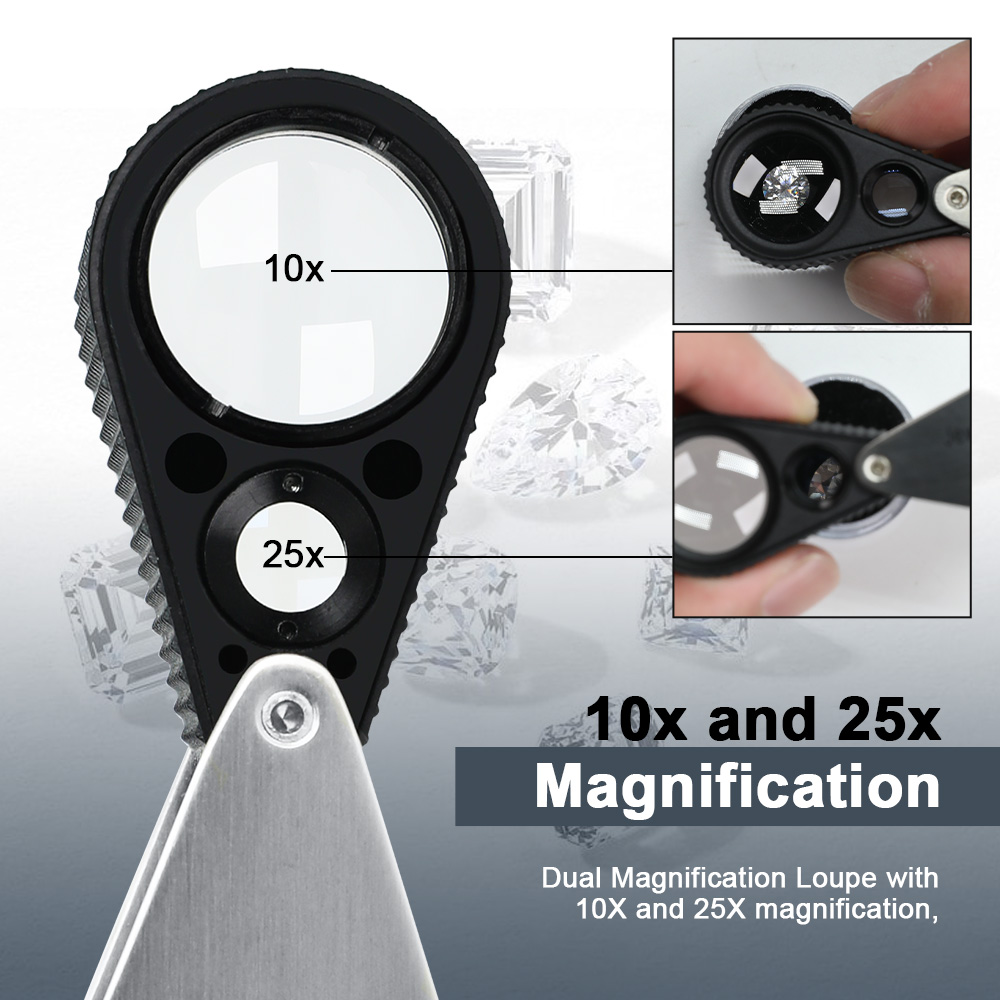 Body Jewelry Repair - Loupe à bijoux double 10X 25X