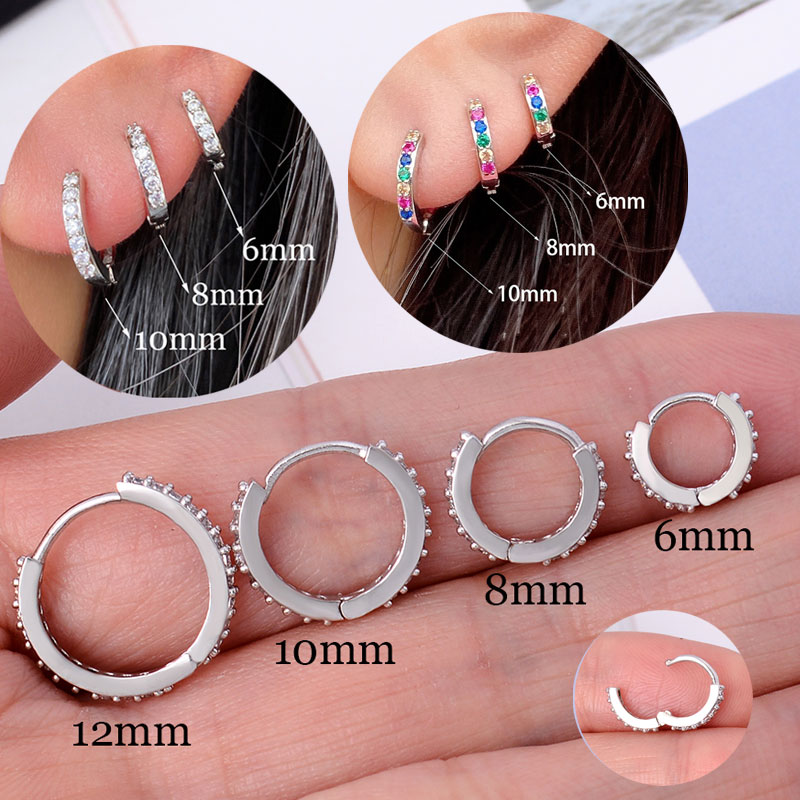 Arc-en-ciel CZ Huggies boucles - Conch Earring Hoop avis et prix