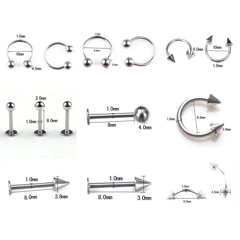 45/80/110 pièces mélange Style - Body Jewelry Storage avis et prix