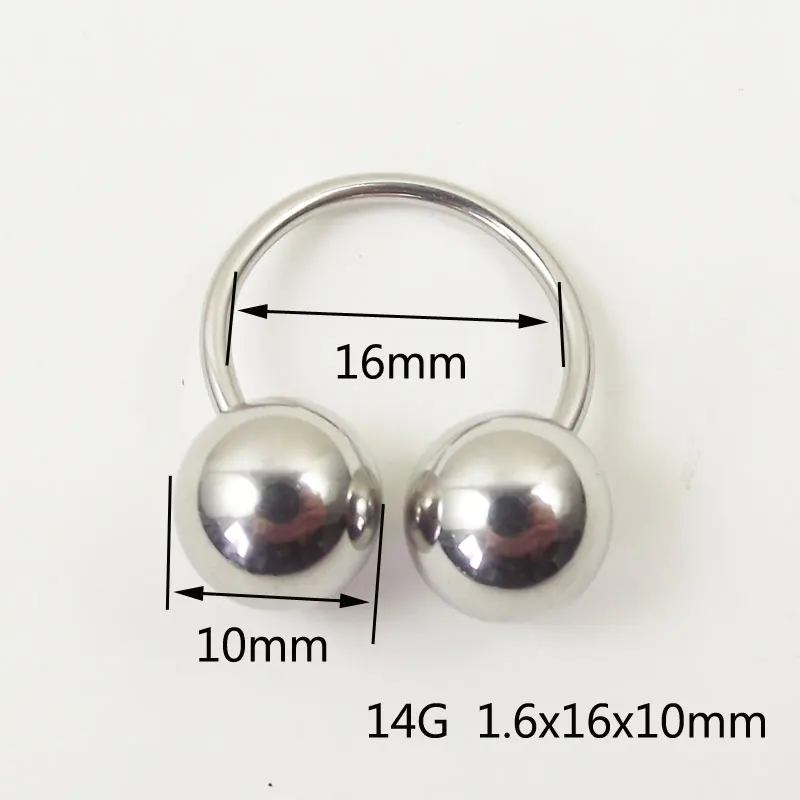 Anneau de fer à cheval en acie - Nipple Bar Curved avis et prix