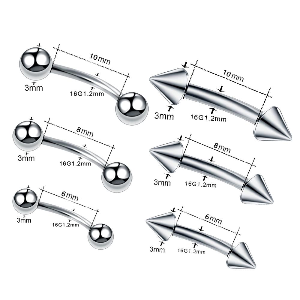 10 pc/lot Piercing à sourcils  - Nipple Bar Curved avis et prix