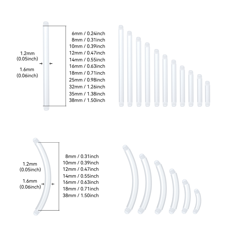 50pcs / lot 14G pièces de barr - Nipple Bar Curved avis et prix