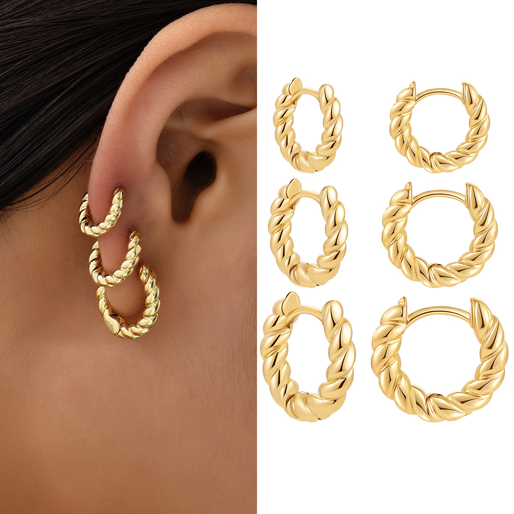 12/14/16mm à la mode torsadé p - Conch Earring Hoop avis et prix