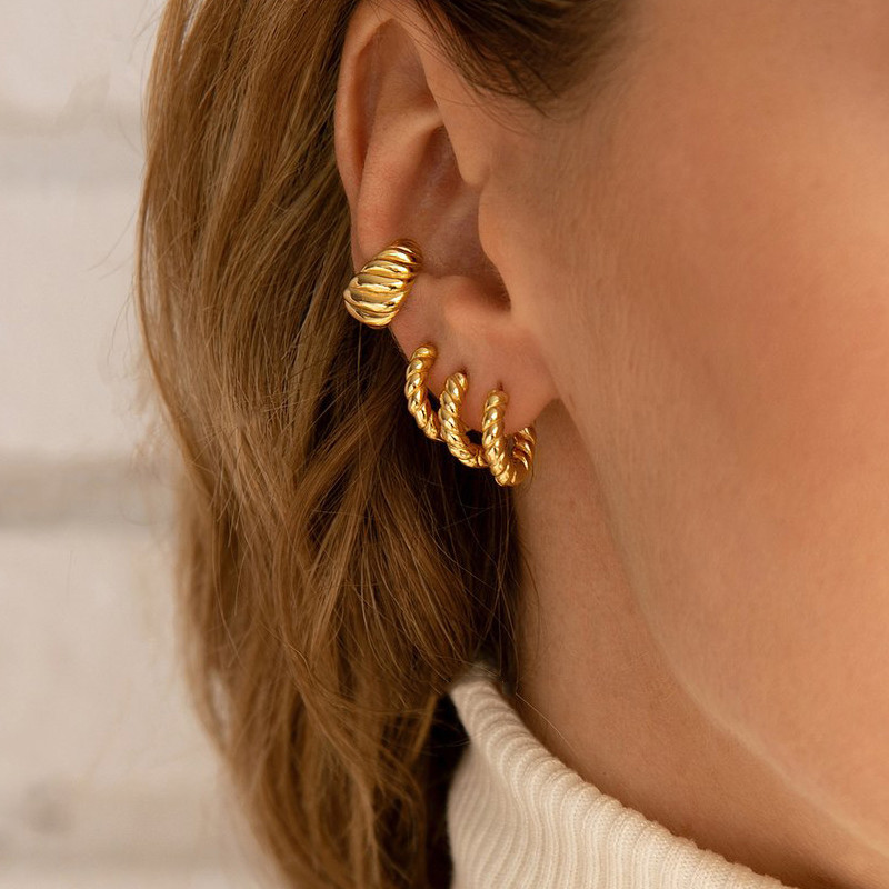 12/14/16mm à la mode torsadé p - Conch Earring Hoop avis et prix