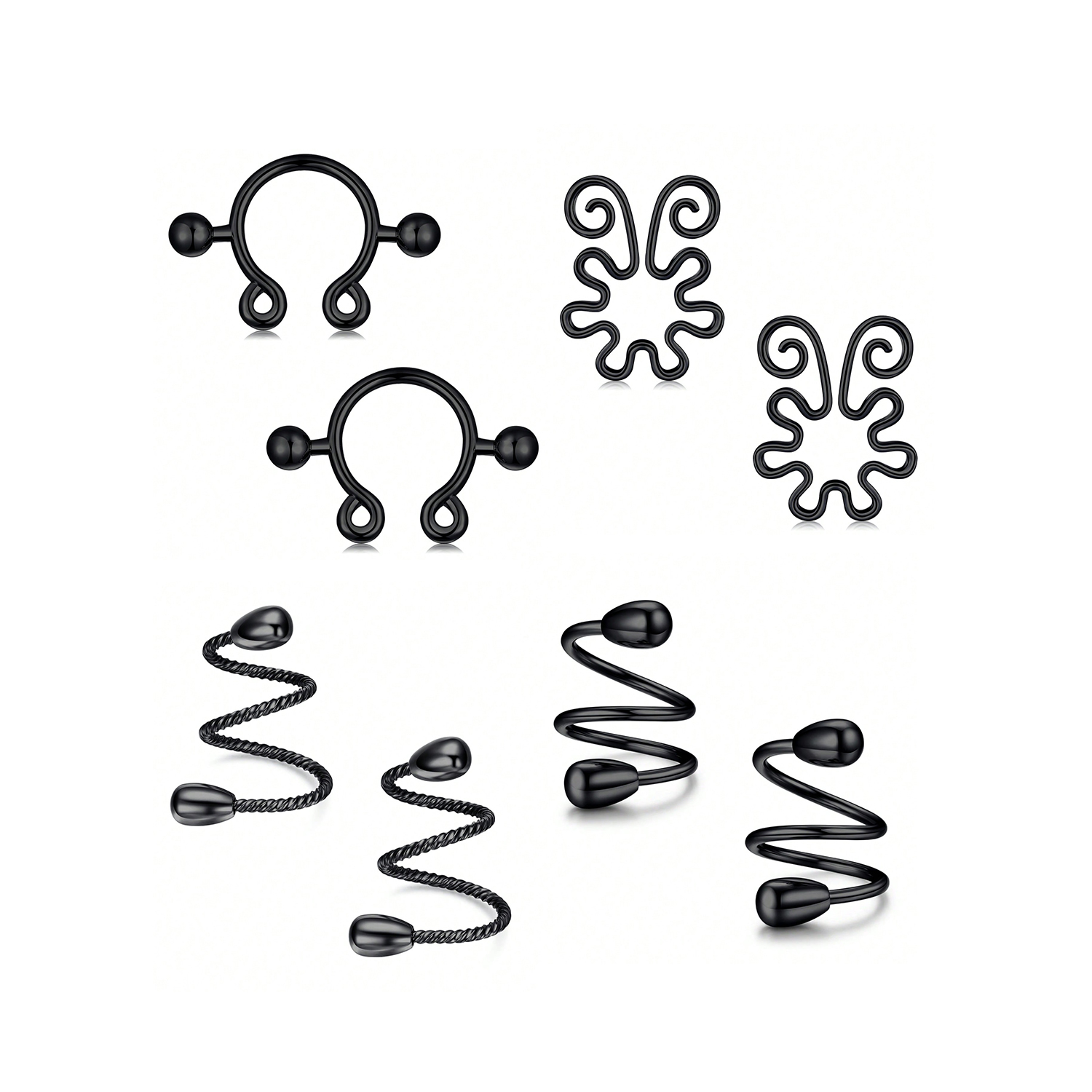 Faux anneaux de mamelon en aci - Body Jewelry Nipple Rings avis et prix