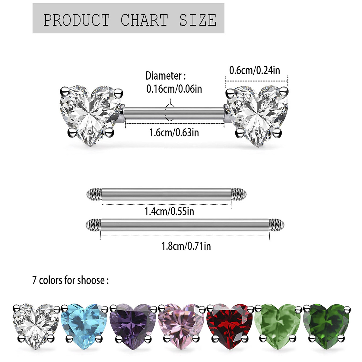 6 pièces de bijoux de piercing - Body Jewelry Nipple Rings avis et prix