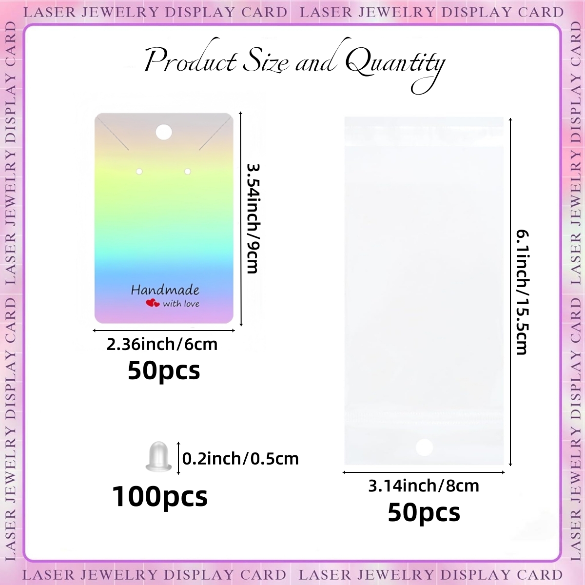 Lot de 200 cartes de présentat - Body Jewelry Display avis et prix
